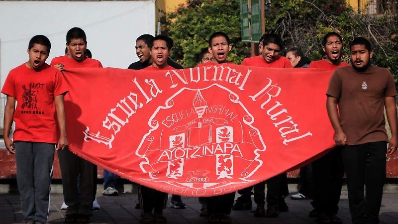 Protesta Normalistas de San Marcos, Loreto, Zacatecas
